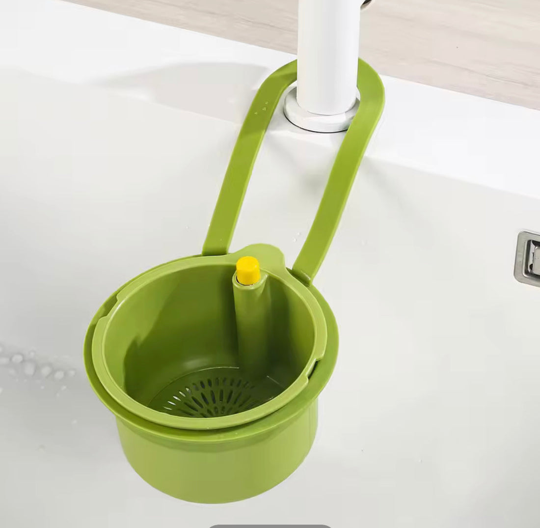 2 In 1 Sink Drain Basket, Faucet Hanging Filter Basket, Detachable Hanging Sink Drainer, Sponge Rack Kitchen Waste Collector