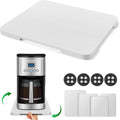 Appliance Slider 360° Rolling Tray for Coffee Maker Bamboo Coffee Pot Slider Tray Countertop Rotation Sliding Tray with Wheels, Small Appliances Mat Black (Small 11.8
