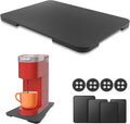Appliance Slider 360° Rolling Tray for Coffee Maker Bamboo Coffee Pot Slider Tray Countertop Rotation Sliding Tray with Wheels, Small Appliances Mat Black (Small 11.8