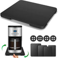 Appliance Slider 360° Rolling Tray for Coffee Maker Bamboo Coffee Pot Slider Tray Countertop Rotation Sliding Tray with Wheels, Small Appliances Mat Black (Small 11.8