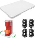 Appliance Slider 360° Rolling Tray for Coffee Maker Bamboo Coffee Pot Slider Tray Countertop Rotation Sliding Tray with Wheels, Small Appliances Mat Black (Small 11.8