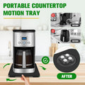 Appliance Slider 360° Rolling Tray for Coffee Maker Bamboo Coffee Pot Slider Tray Countertop Rotation Sliding Tray with Wheels, Small Appliances Mat Black (Small 11.8