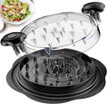 SURETIVIAN Chicken Shredder Tool Twist Large Chicken Breast Shredder with Brush&Fork, Visible Meat Shredder Machine, Strong Anti-Slip Strip, Ergonomic Handle, BPA Free, Suitable for Pork Beef Chicken