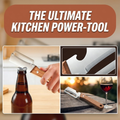 2-in-1 Stainless Steel Vegetable Peeler with Wooden Handle & Bottle Opener
