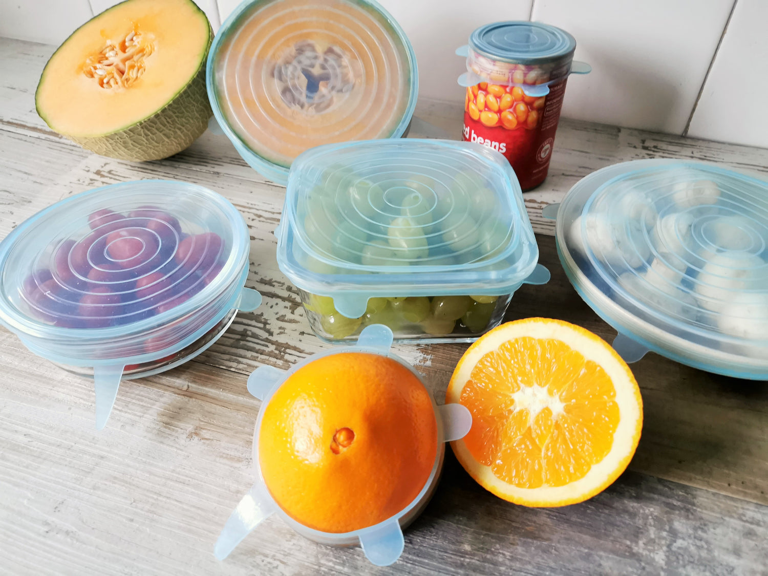 Reusable Stretch Silicone Lids 6pcs