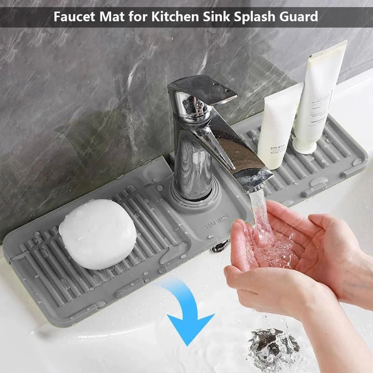 Silicone Faucet Mat Fast Drying Sink Splash Guard