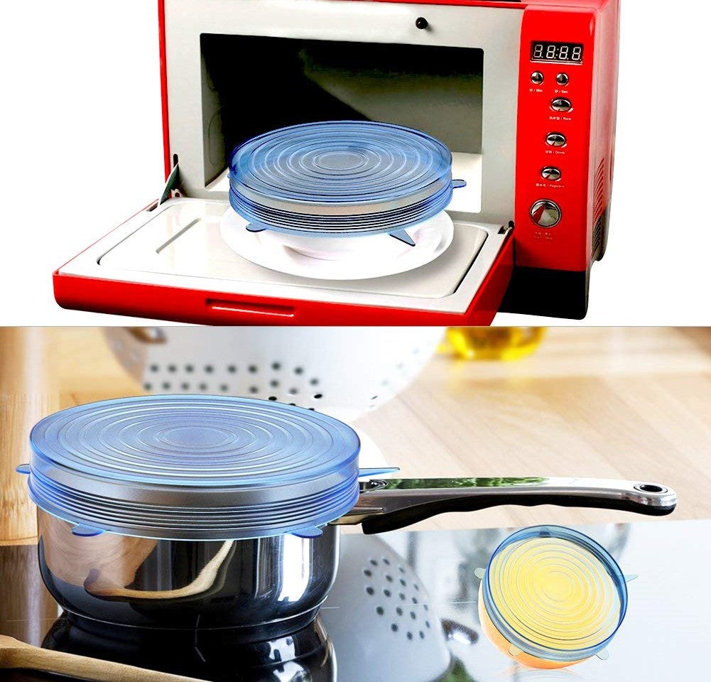 Reusable Stretch Silicone Lids 6pcs